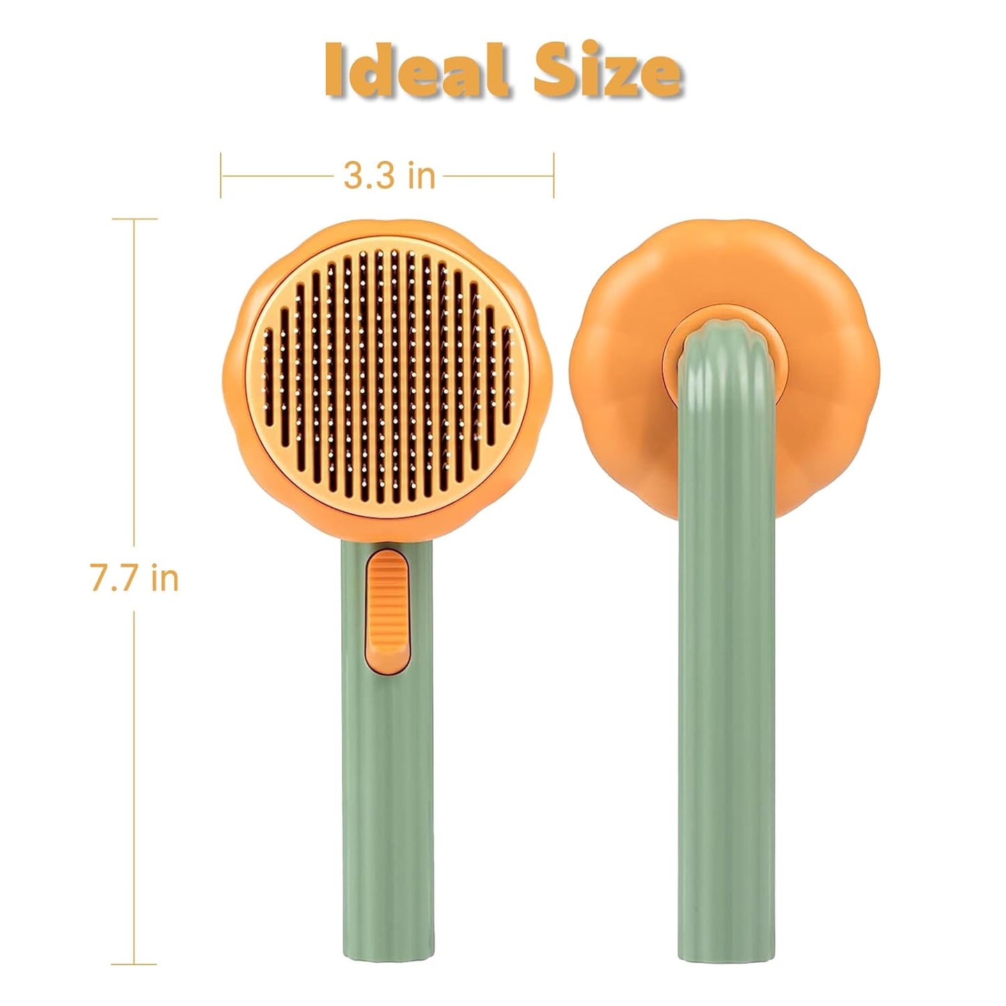 Perry Pumpkin Self cleaning Pet Brush