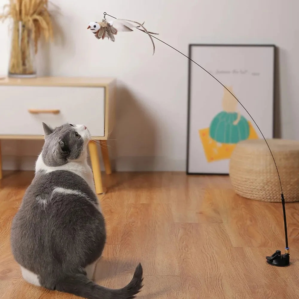 Interactive Bird Simulation Cat Teaser Toy