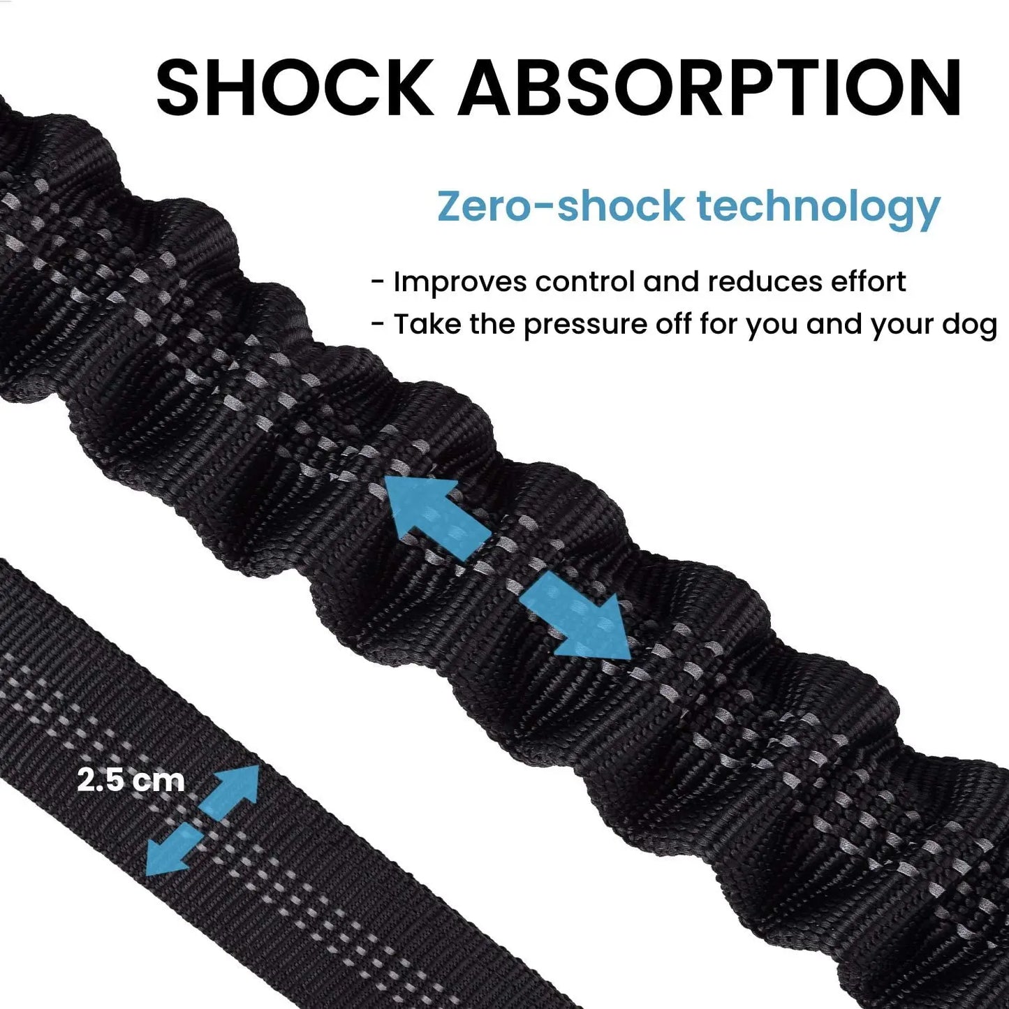 Reflective Bungee Dog Leash