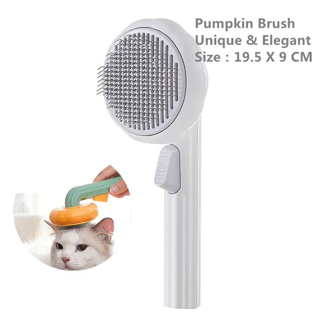 Perry Pumpkin Self cleaning Pet Brush