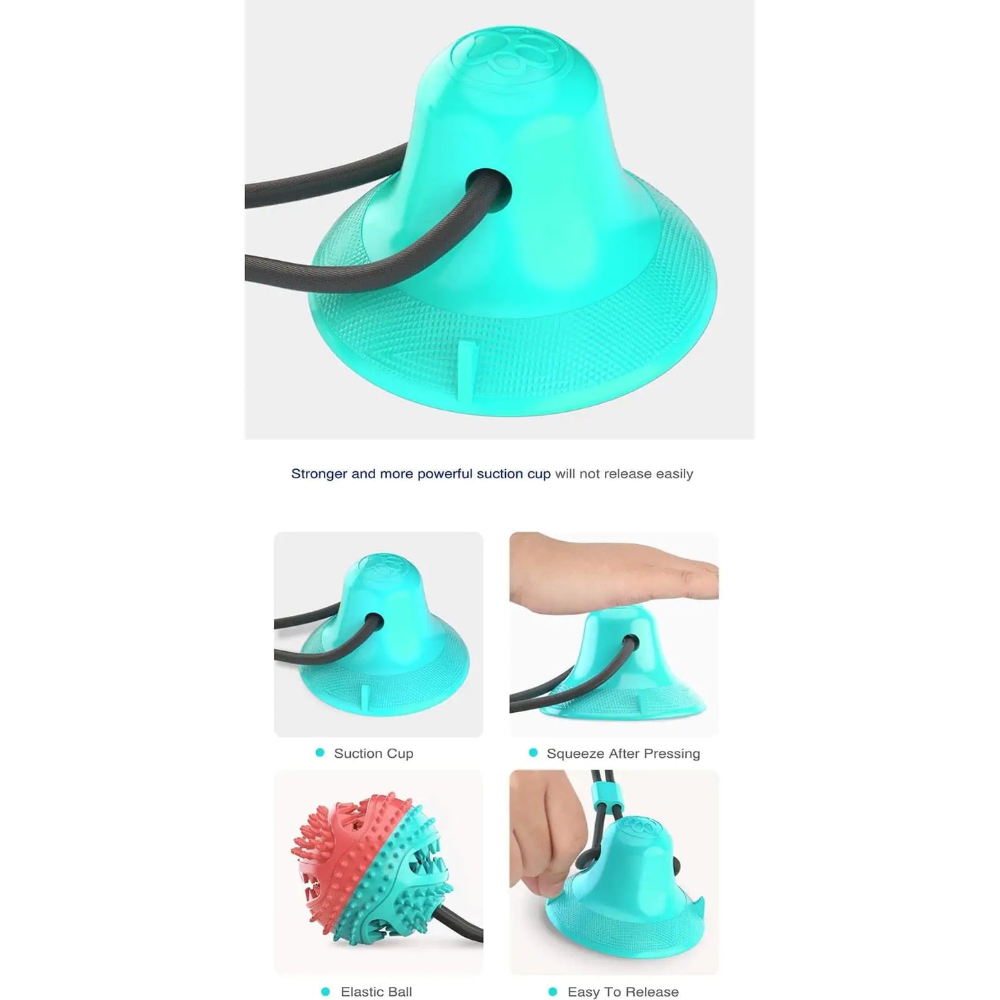 Interactive Silicone Suction Cup Dog Toy