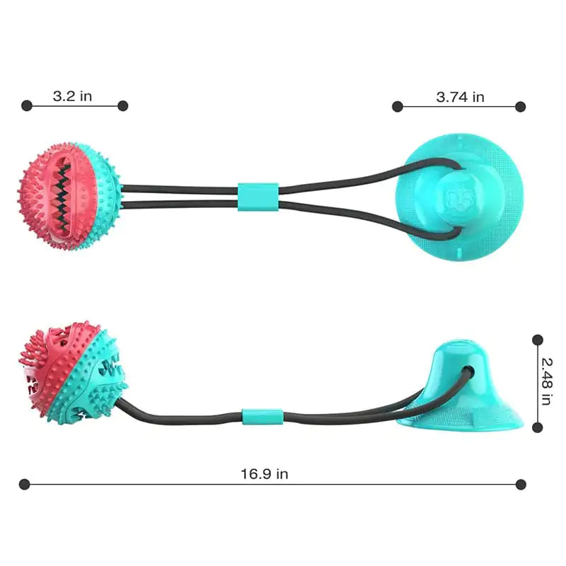 Interactive Silicone Suction Cup Dog Toy