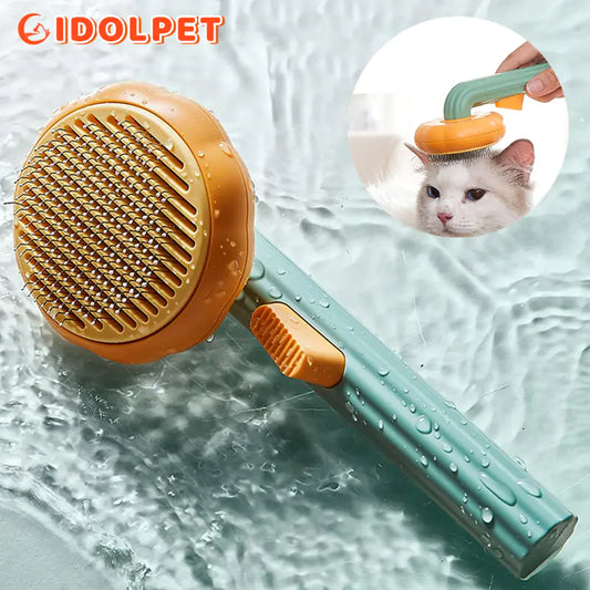 Perry Pumpkin Self cleaning Pet Brush